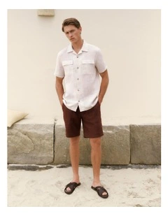 Cotton Twill Chino Short in Espresso