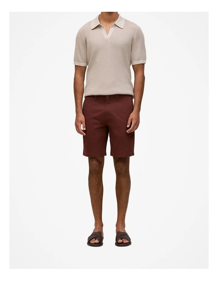 Cotton Twill Chino Short in Espresso image 2