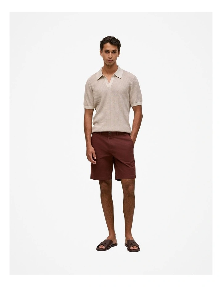 Cotton Twill Chino Short in Espresso image 3