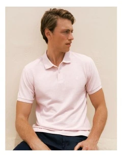 Pique Marle Monogram Polo in Soft Lilac