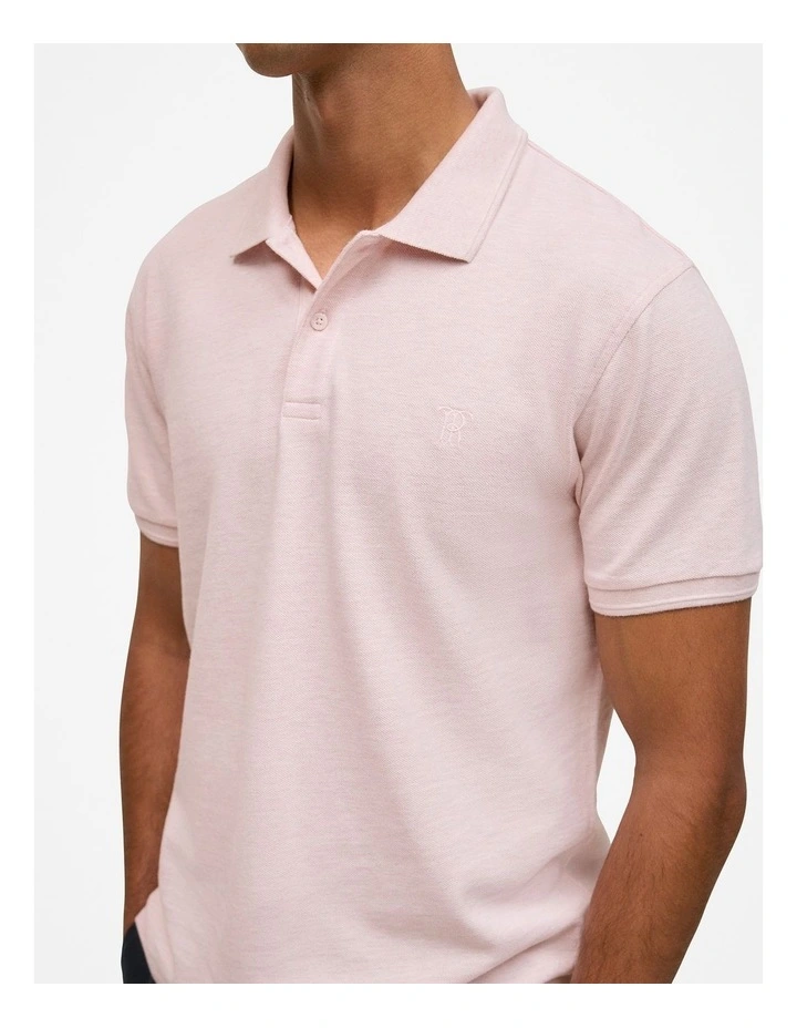 Pique Marle Monogram Polo in Soft Lilac image 4