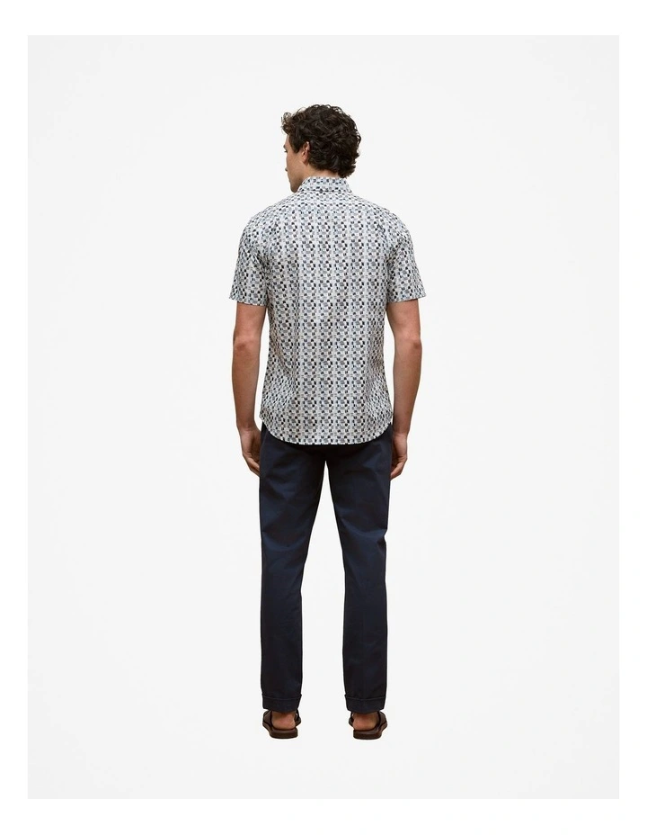 Reed Poplin Short Sleeve Shirt in Navy image 6