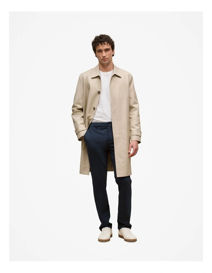 Cotton Jacquard Stripe T-shirt in White image 2