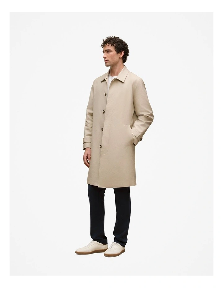 Cotton Jacquard Stripe T-shirt in White image 4