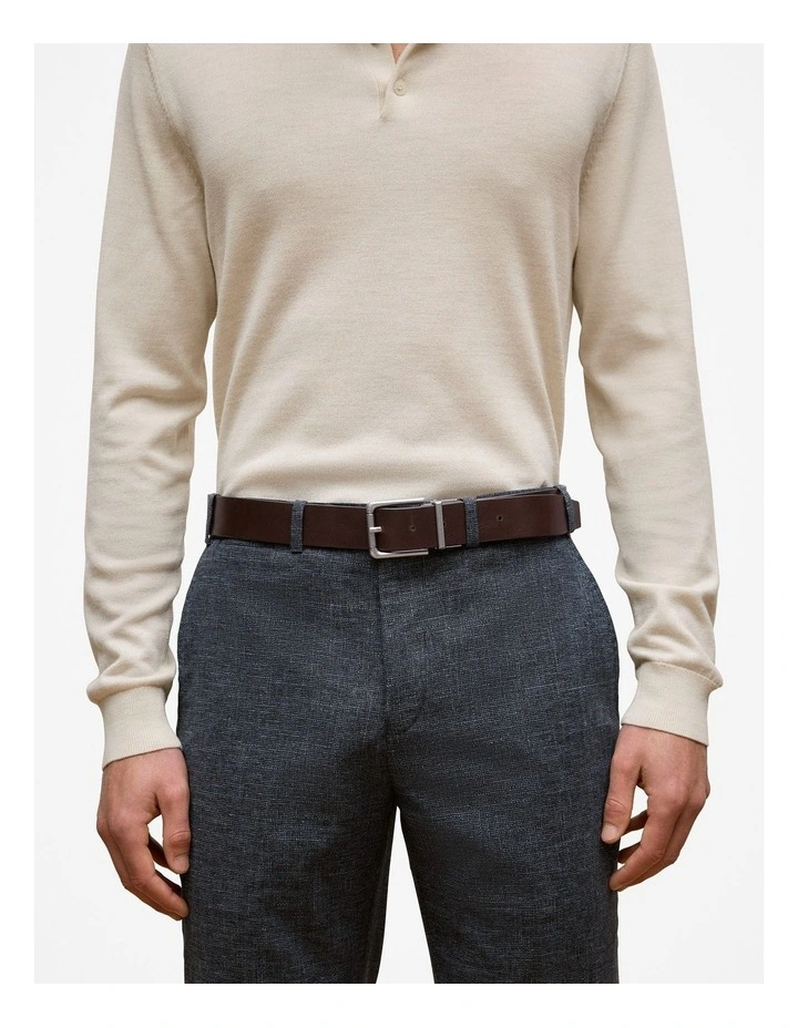 Flint Reversible Belt in Espresso image 4