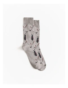 Golf Caddy Sock in Grey Marle