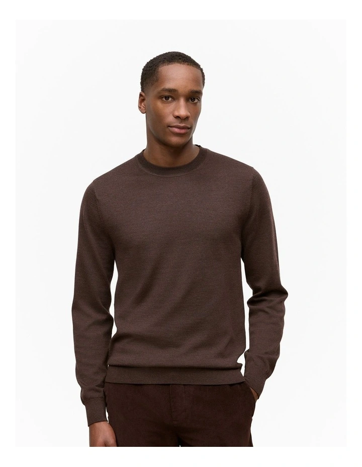Merino Classic Crew in Espresso image 1
