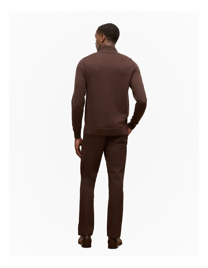 Merino Half Zip in Espresso image 5
