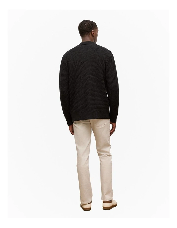 Merino Textured Shacket in Charcoal Melange image 6