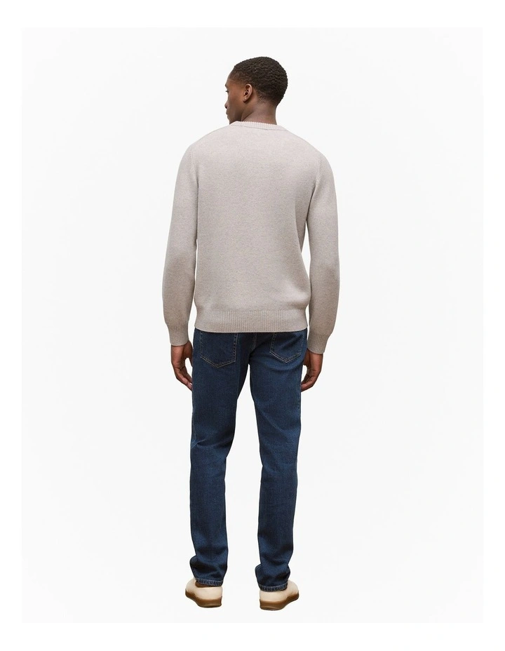 Cashmere Crew Pullover in Grey Melange image 5