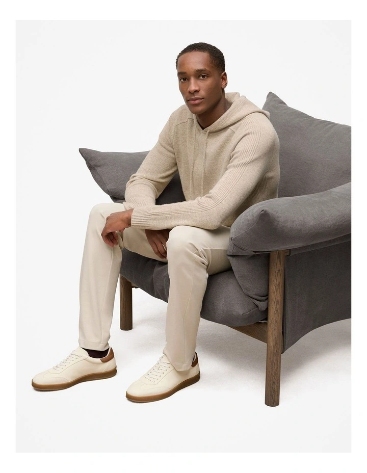 Wool Drawstring Hoodie in Fawn image 5