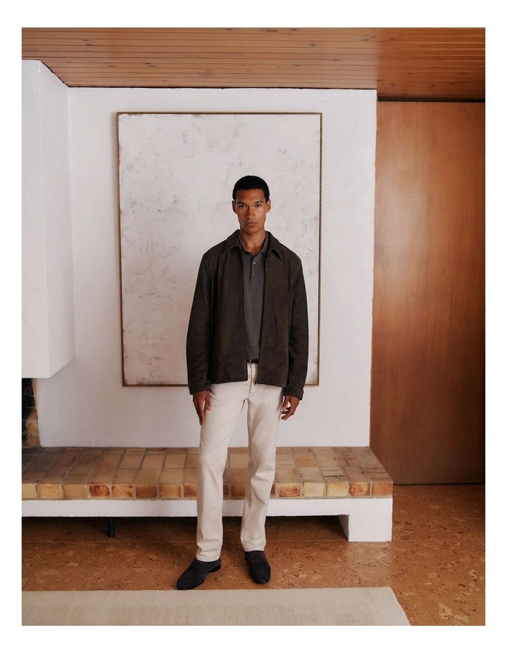 Suede Jacket in Coffee Bean image 2