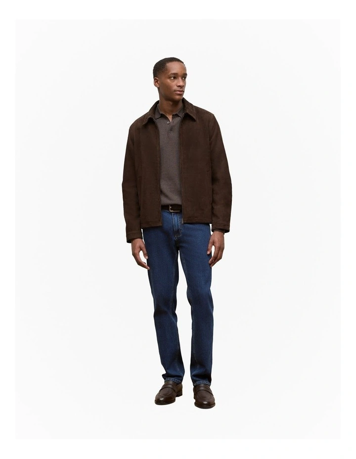 Suede Jacket in Coffee Bean image 3
