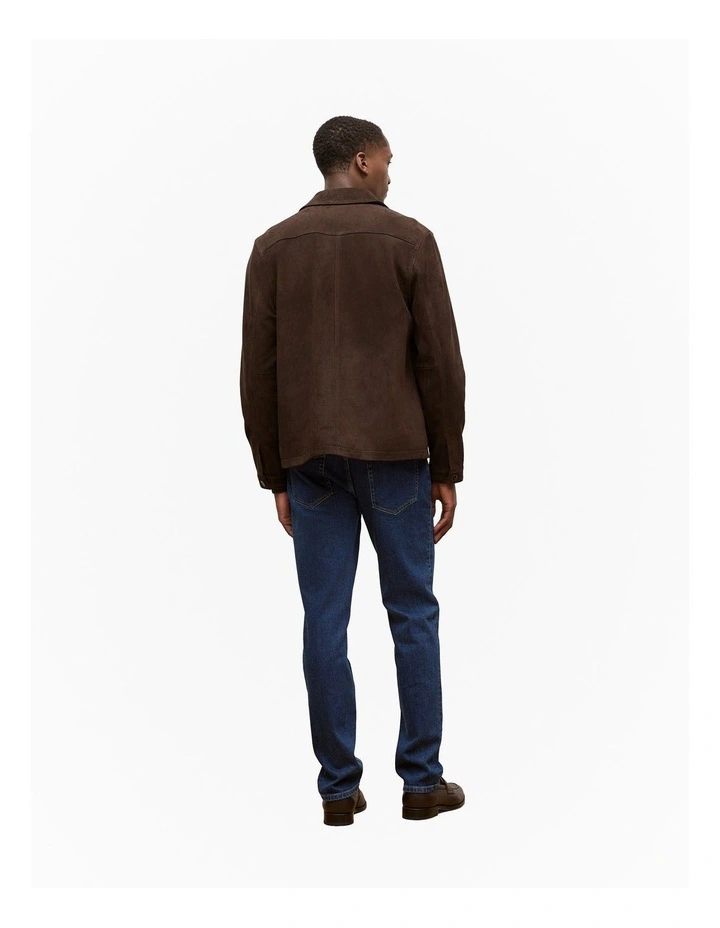 Suede Jacket in Coffee Bean image 6