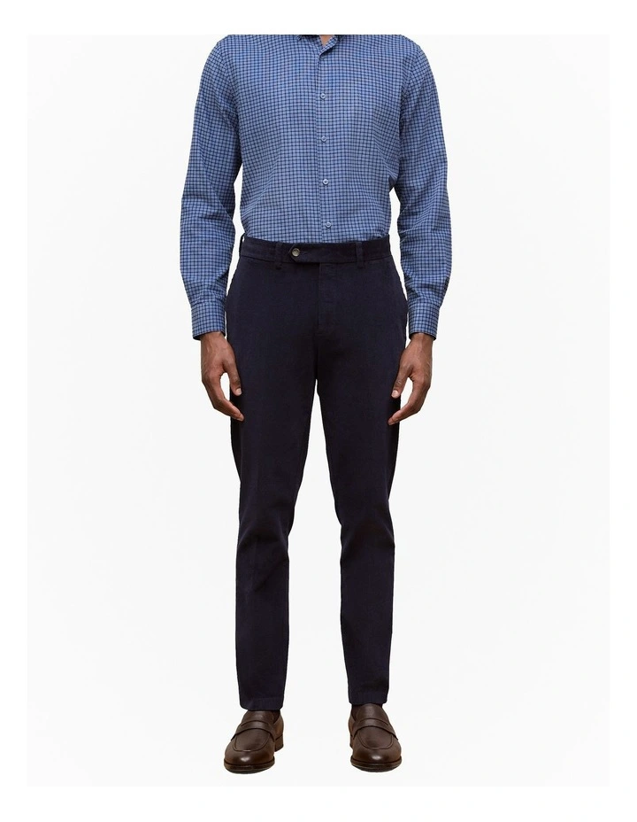 Tailored Cord Trouser in Navy image 1