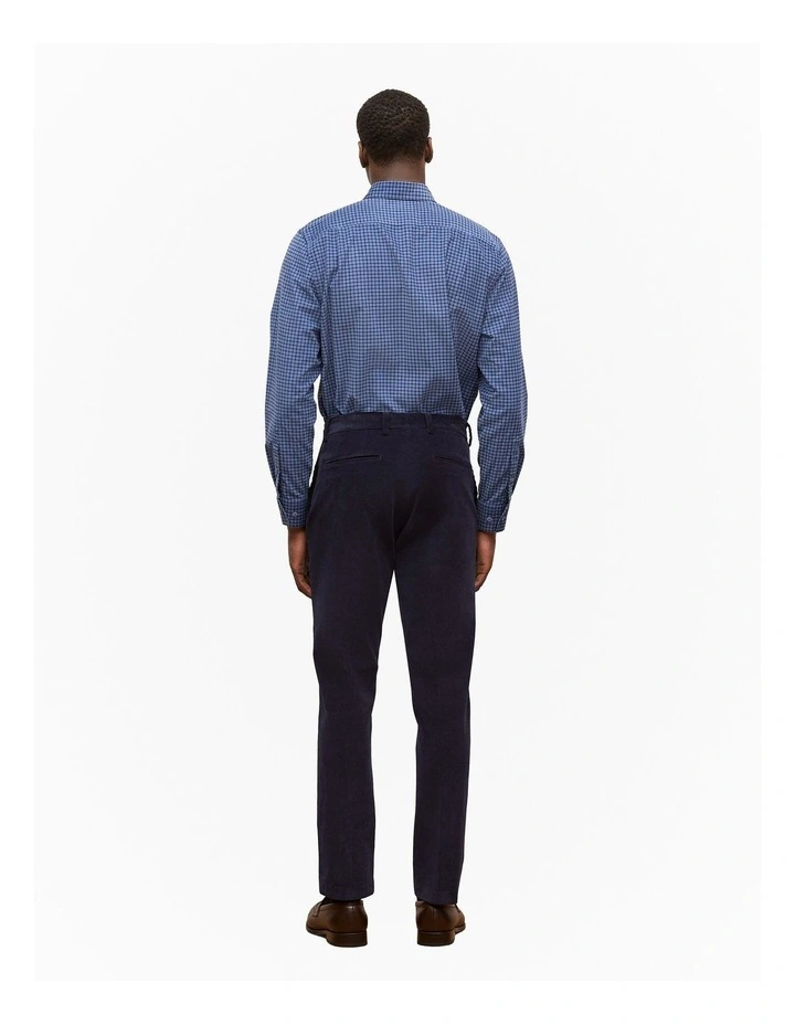 Tailored Cord Trouser in Navy image 2