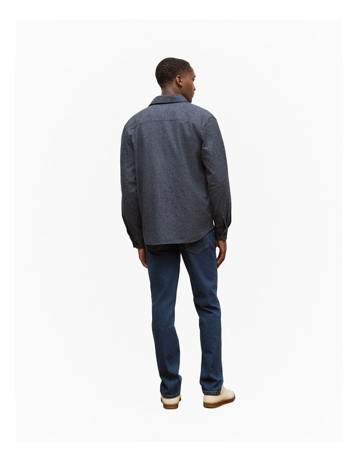 Puppytooth Overshirt in Navy image 6