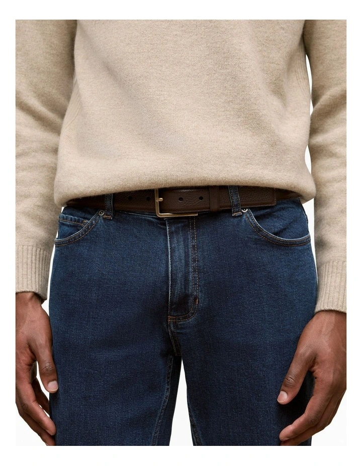 Mica Grain-leather Belt in Espresso image 2