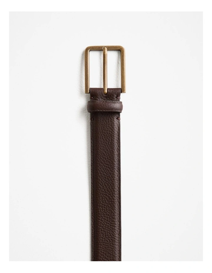 Mica Grain-leather Belt in Espresso image 3