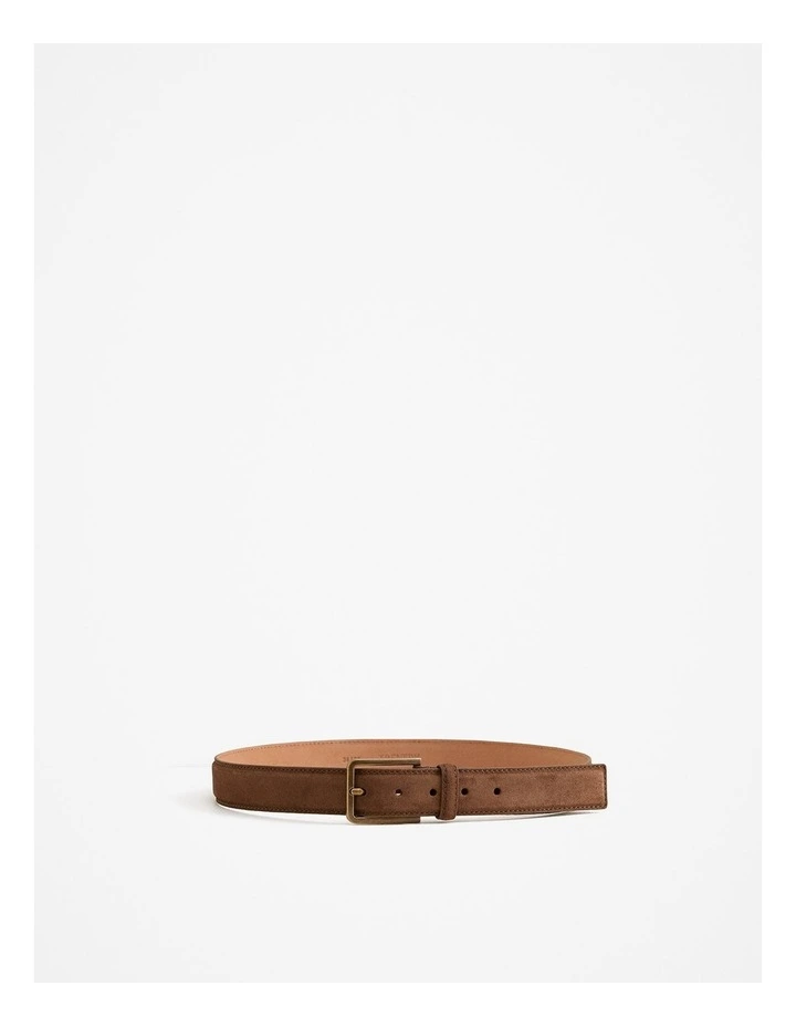 Mica Suede Belt in Latte image 1