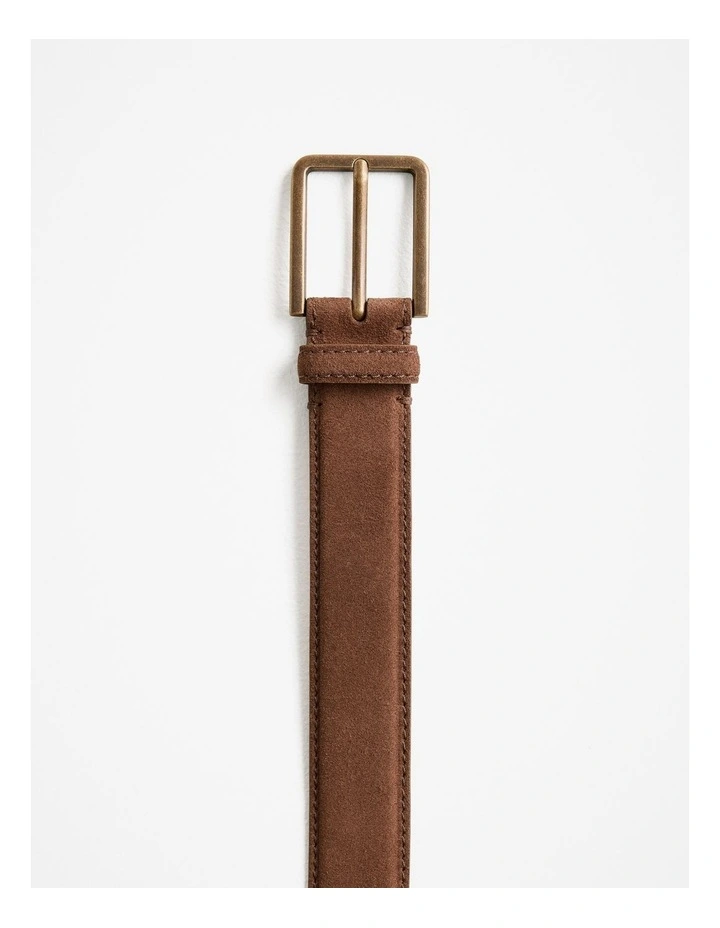 Mica Suede Belt in Latte image 3