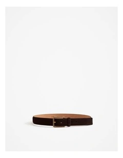 Mica Suede Belt in Coffee Bean