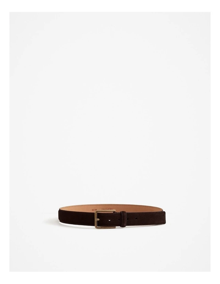 Mica Suede Belt in Coffee Bean image 1
