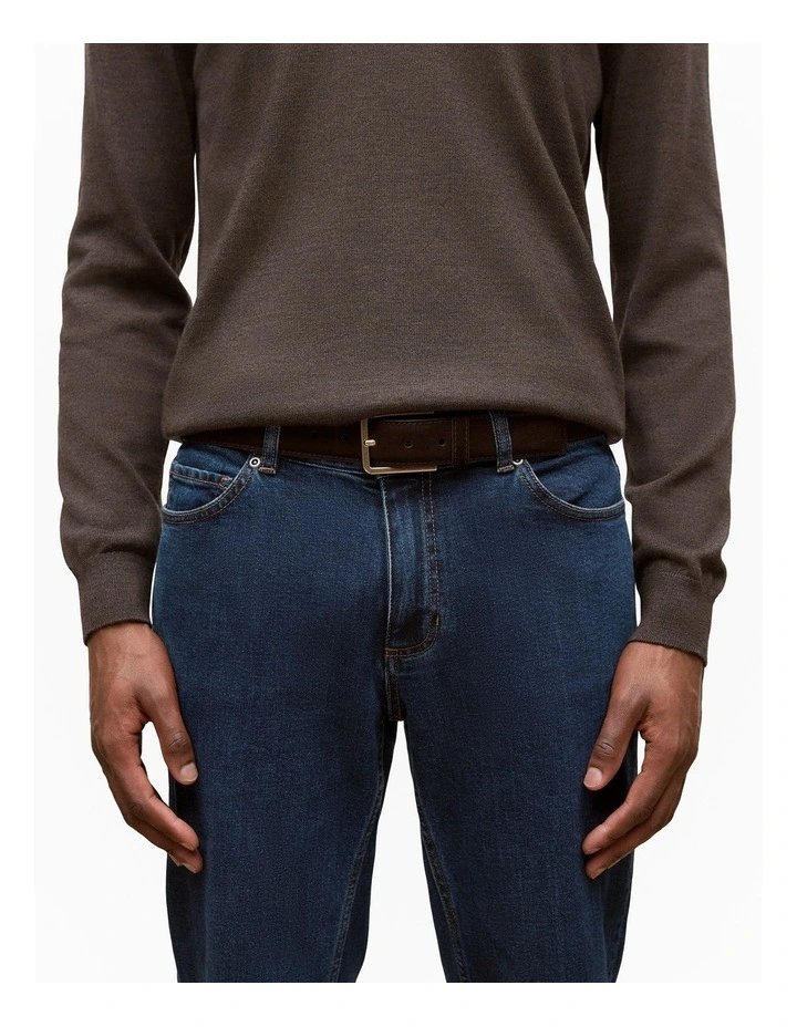 Mica Suede Belt in Coffee Bean image 2