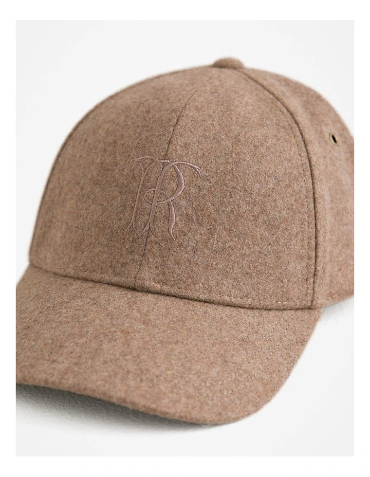 Leo Wool Blend Monogram Cap in Sierra image 3