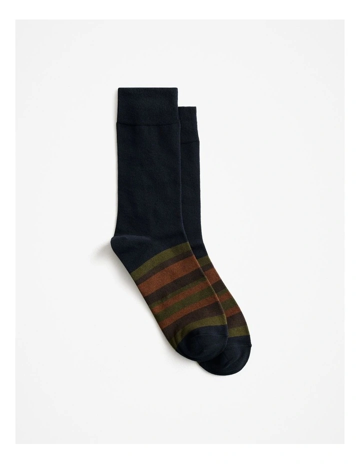 Bold Stripe Sock in Night Sky image 1