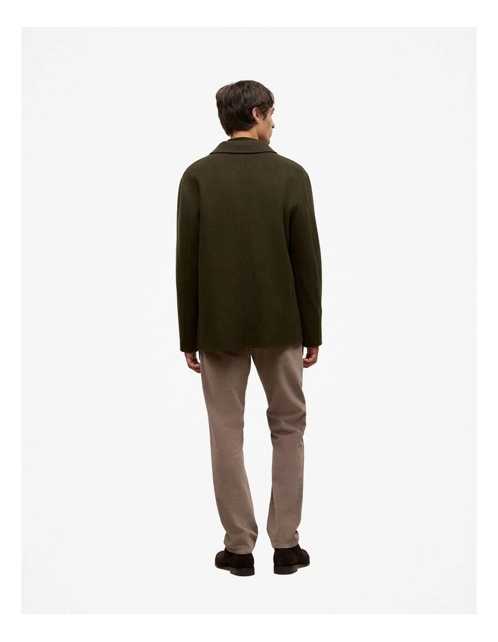 Double Faced Wool Chore Jacket in Deep Forest image 5
