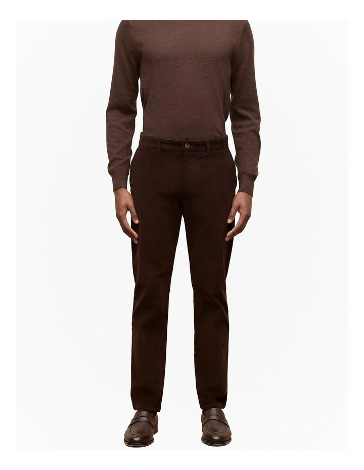 Regular Fit Cord Pant in Coffee Bean image 1