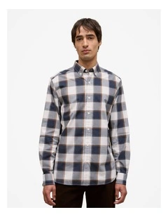 Regular Fit Brushed Check Shirt in Marshmallow