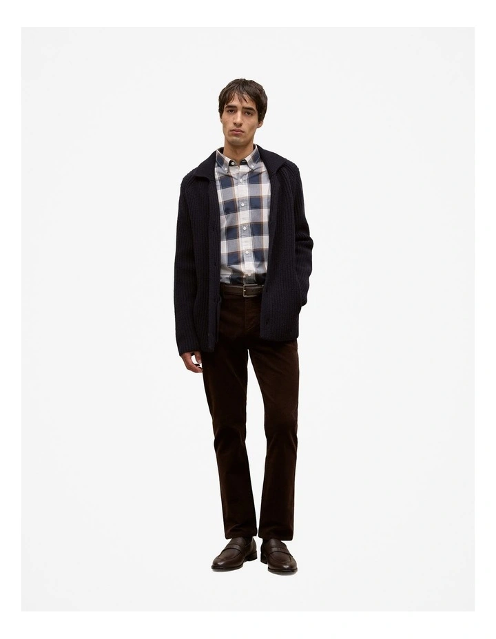 Regular Fit Brushed Check Shirt in Marshmallow image 3