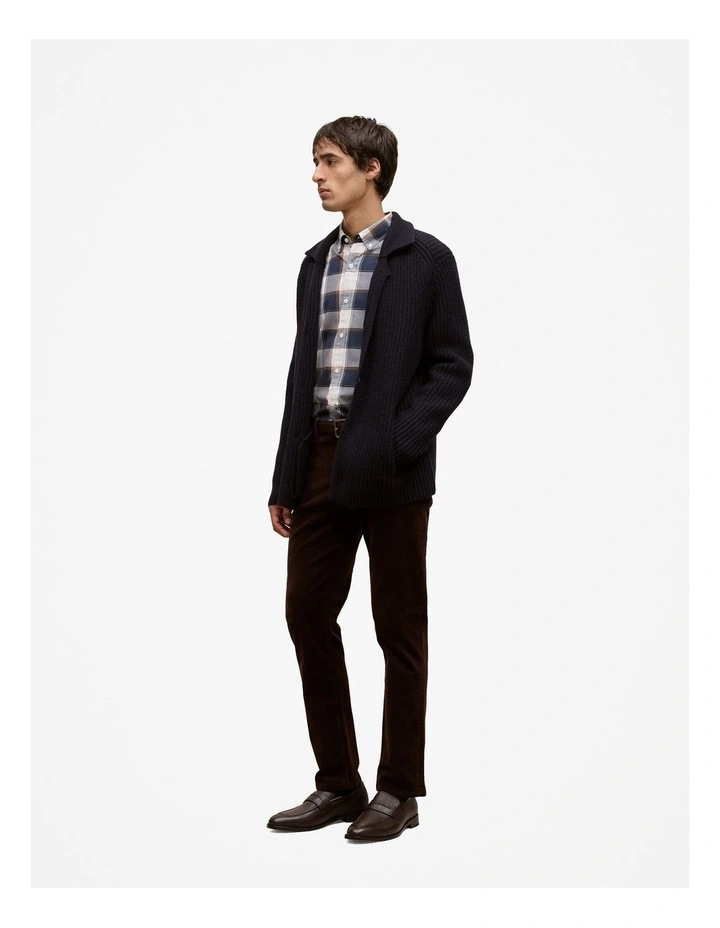 Regular Fit Brushed Check Shirt in Marshmallow image 5