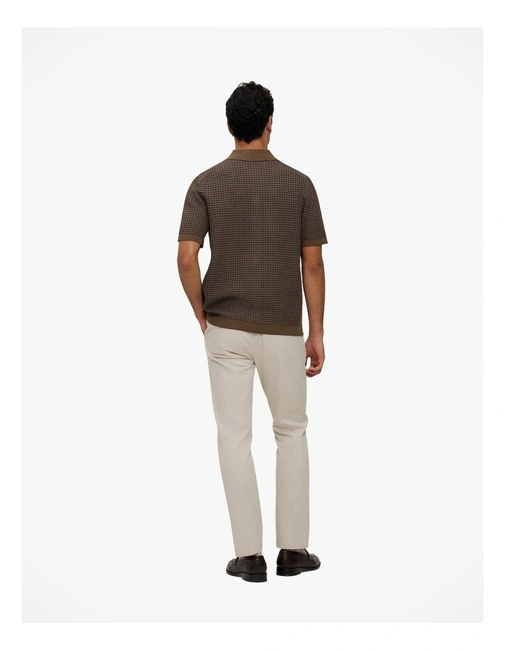 Jacquard Geo Knit Shirt in Cocoa image 5