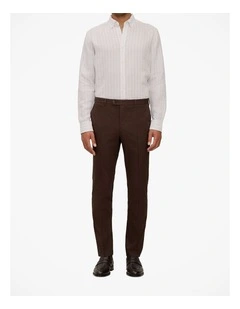 Cotton Twill Trouser in Coffee
