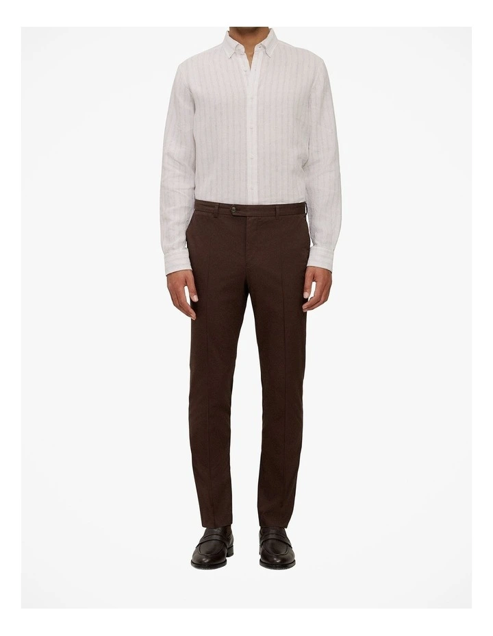 Cotton Twill Trouser in Coffee image 1