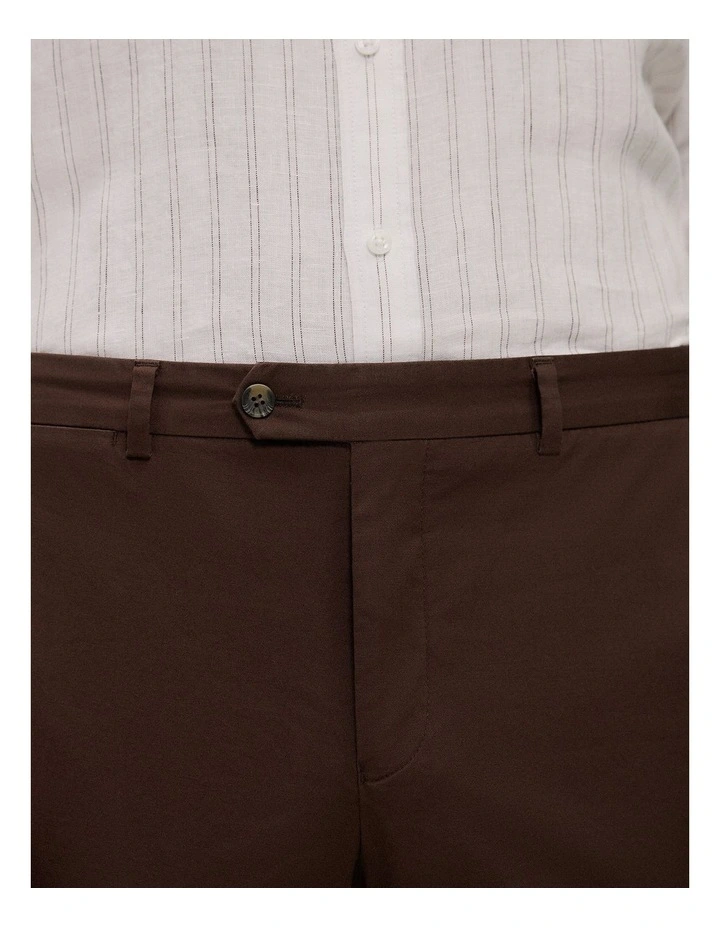 Cotton Twill Trouser in Coffee image 4