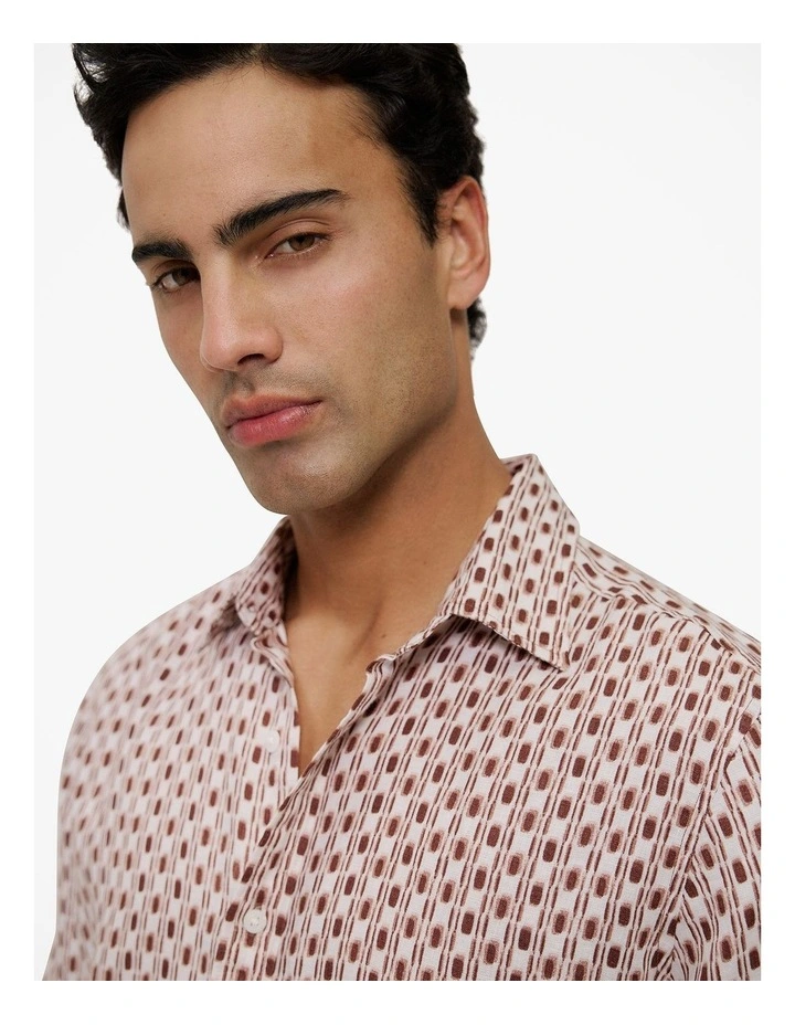 Terran Linen Long Sleeve Shirt in Redwood image 3