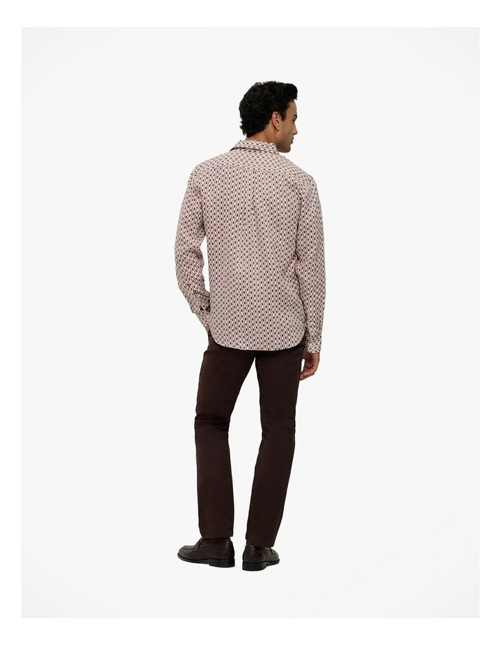 Terran Linen Long Sleeve Shirt in Redwood image 4