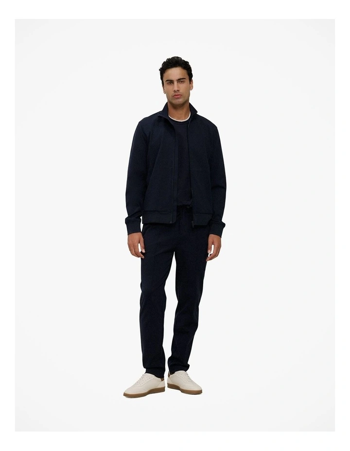 Mercerised Cotton Layered T-shirt in Navy image 2