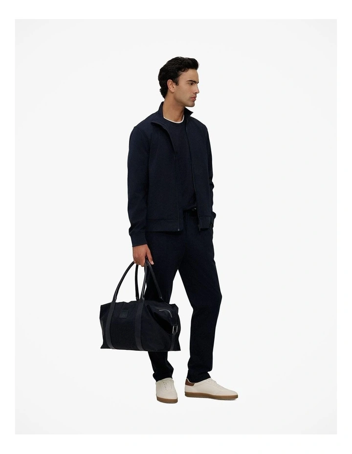 Mercerised Cotton Layered T-shirt in Navy image 4