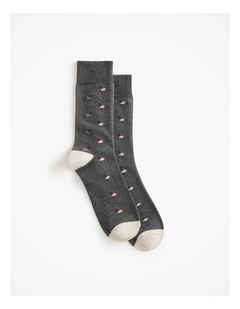 Cosy Dog Sock in Dark Grey Melange