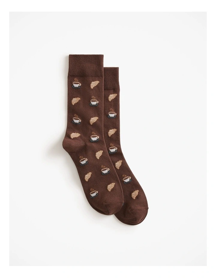 Good Morning Sock in Mocha image 1