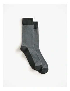 Fine Stripe Sock in Dark Olive
