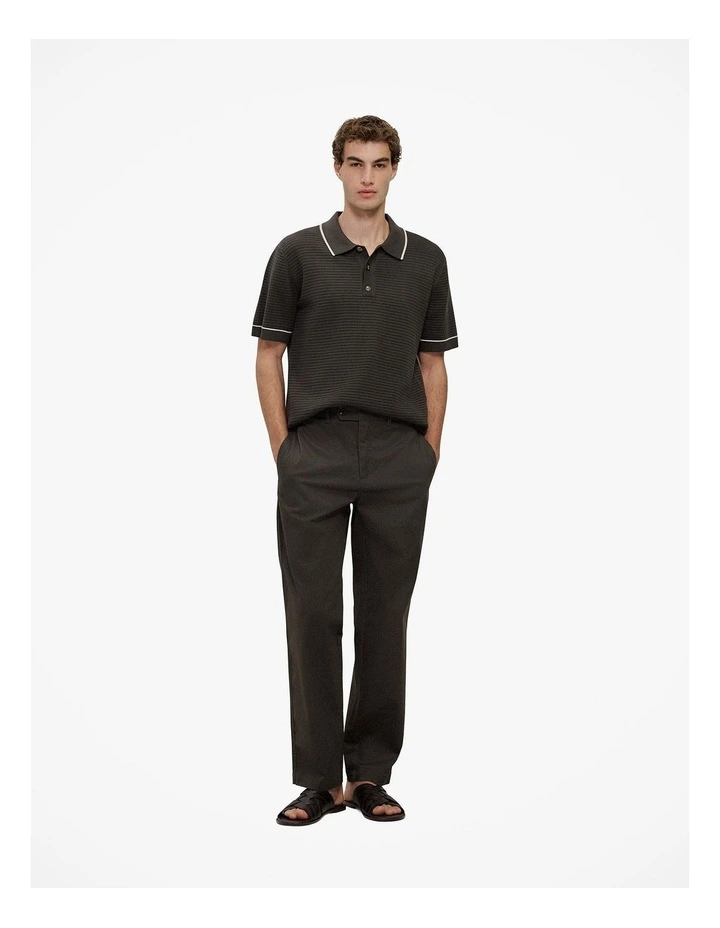 Cotton Twill Tailored Pant in Dark Olive image 3