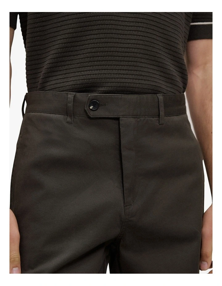 Cotton Twill Tailored Pant in Dark Olive image 4