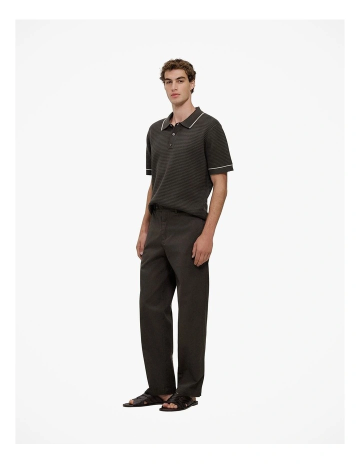 Cotton Twill Tailored Pant in Dark Olive image 5