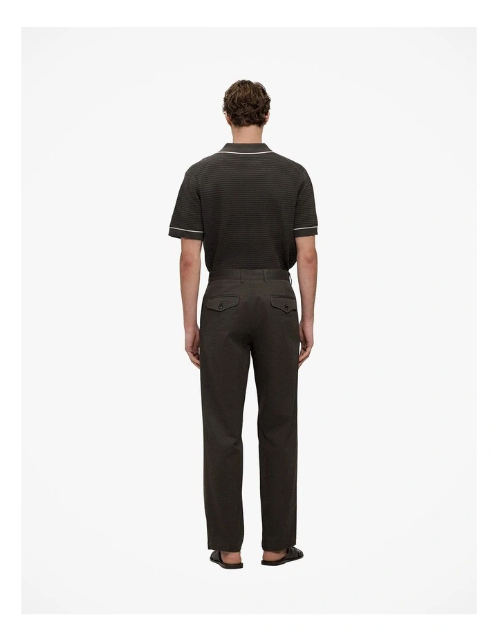 Cotton Twill Tailored Pant in Dark Olive image 6